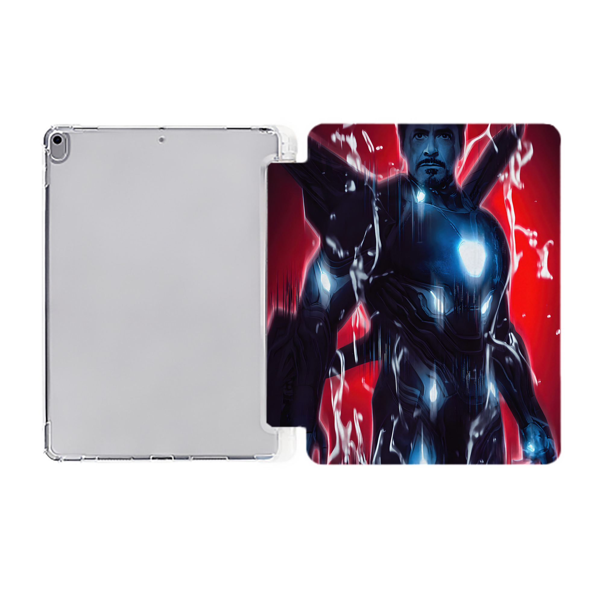 （画像用） アベンジャーズ The Avengers IPad ケース ペン収納付き 三つ折りスタンド PUレザー×シリコン 対応機種9.5/10.5/10.9インチ